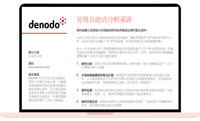 Denodo – 兌現自助式分析承諾