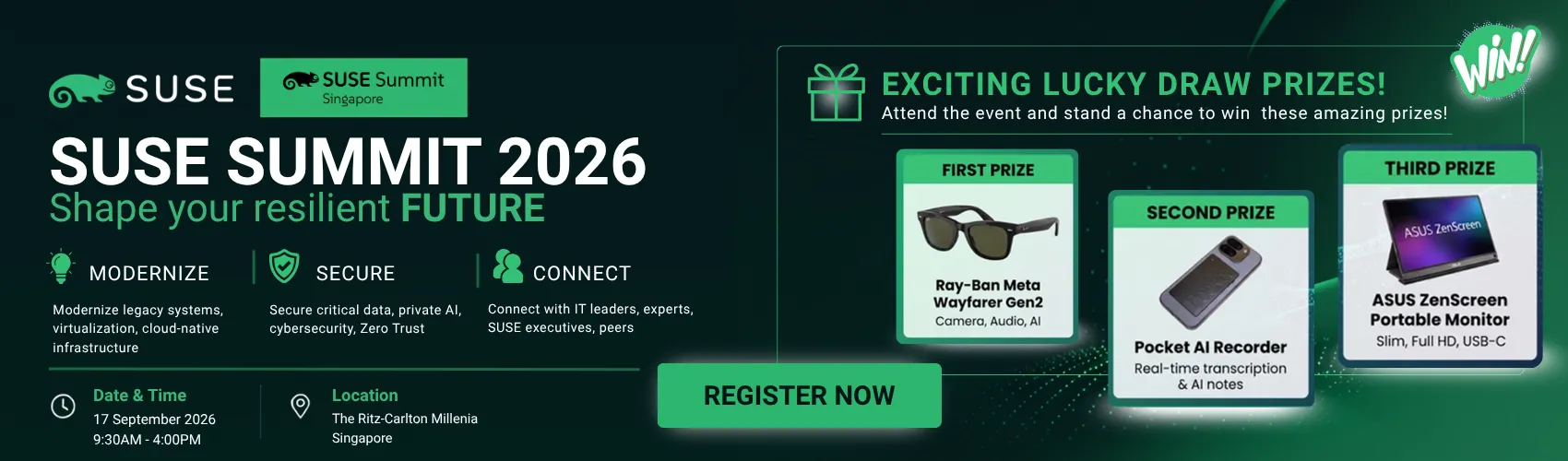 SUSE Summit 2026 - Landing Page Lucky Draw